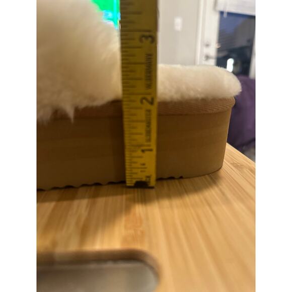 NWOT Women's Fireside Dearfoams Melton Shearling Platform Slipper Sz. US 8/EU 39 - Picture 9 of 11